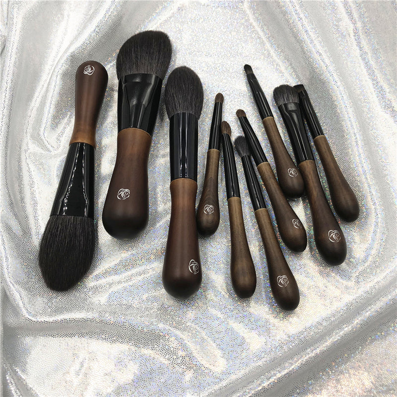 goat hair 10-piece makeup brush set, view 4 - MRSLM