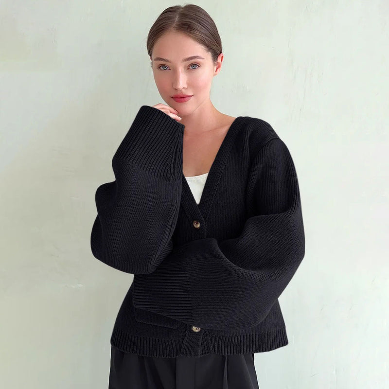 women's loose cardigan sweater, view 5 - MRSLM
