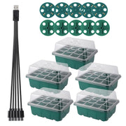 seed starter tray kit with led grow lights, view 2 - MRSLM
