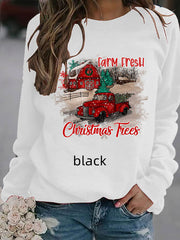 women's pumpkin print thin christmas sweater, view 5 - MRSLM
