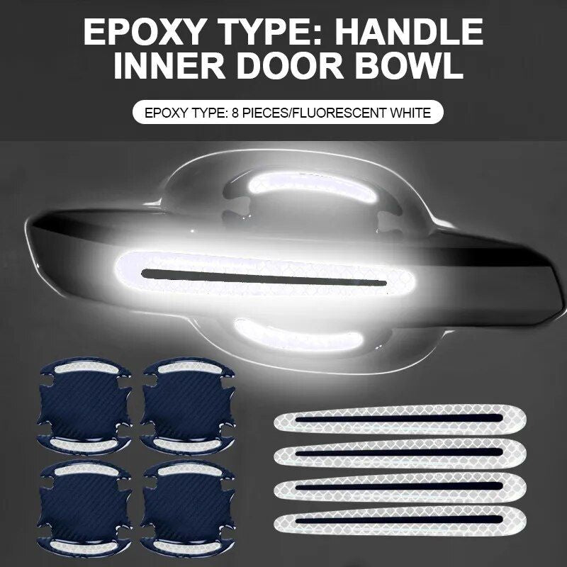 Carbon fiber car door handle protector stickers, view 8 - MRSLM