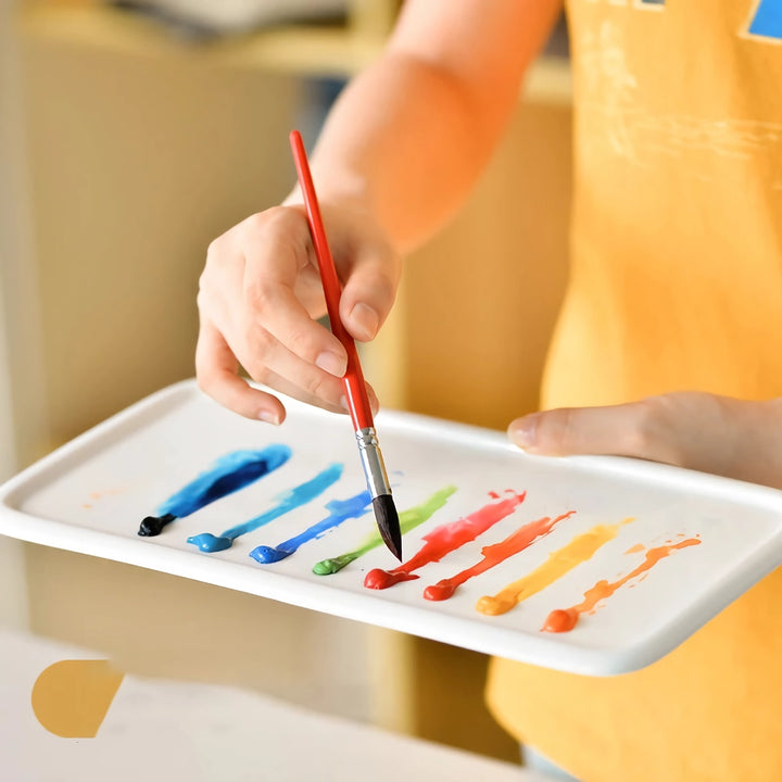Ceramic Rectangular Color Palette for Watercolor &amp; Gouache Painting