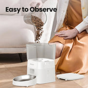 automatic WiFi smart cat feeder, view 5 - MRSLM