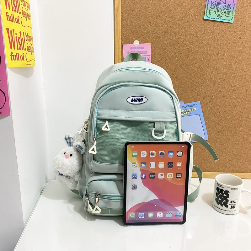 College student's large capacity backpack, view 2 - MRSLM