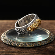 men's silver pixiu ring, view 2 - MRSLM