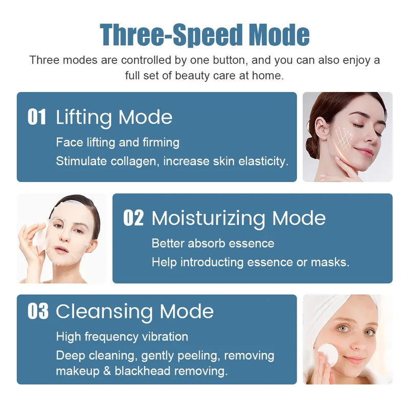 Ultrasonic skin scrubber, view 4 - MRSLM