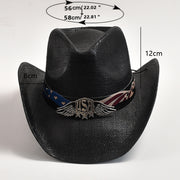 straw western cowboy hat, view 14 - MRSLM