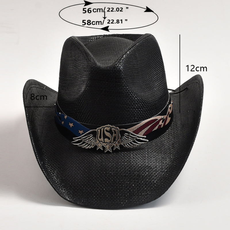 straw western cowboy hat, view 14 - MRSLM
