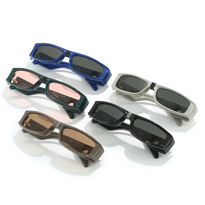 retro rectangle sunglasses, view 9 - MRSLM