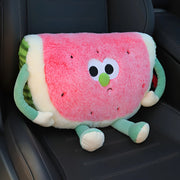 watermelon car headrest and lumbar pillow, view 2 - MRSLM