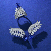 silver crown feather ring, view 5 - MRSLM