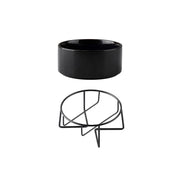 starry double cat food bowls, view 2 - MRSLM
