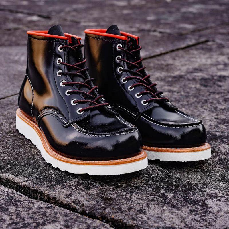 handmade Goodyear black ankle boots, view 3 - MRSLM
