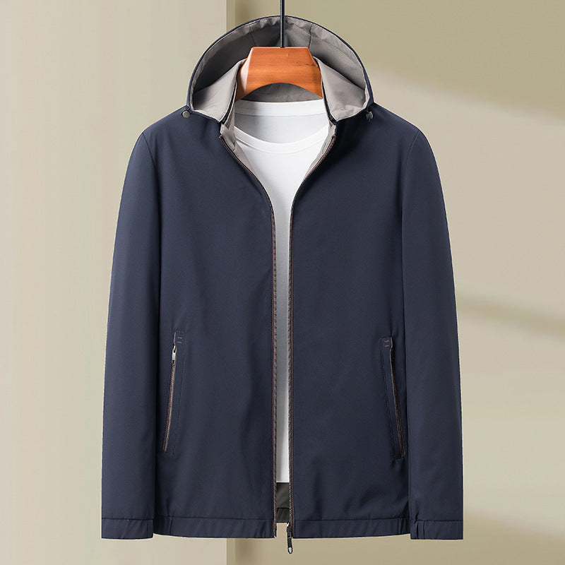 Men's hooded zipper coat, view 7 - MRSLM
