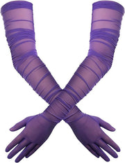 Women's long opera mesh gloves, view 5 - MRSLM
