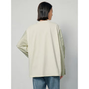 contrast color patchwork pullover, view 8 - MRSLM