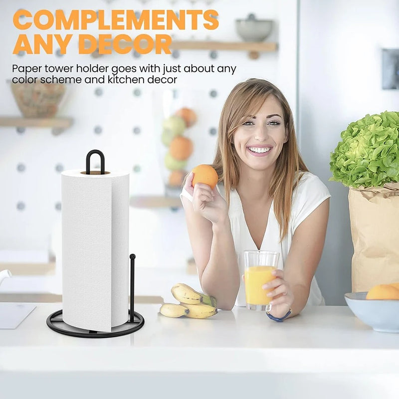 black stainless steel paper towel holder, view 3 - MRSLM