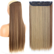 synthetic long straight clip-in hair extensions, view 8 - MRSLM