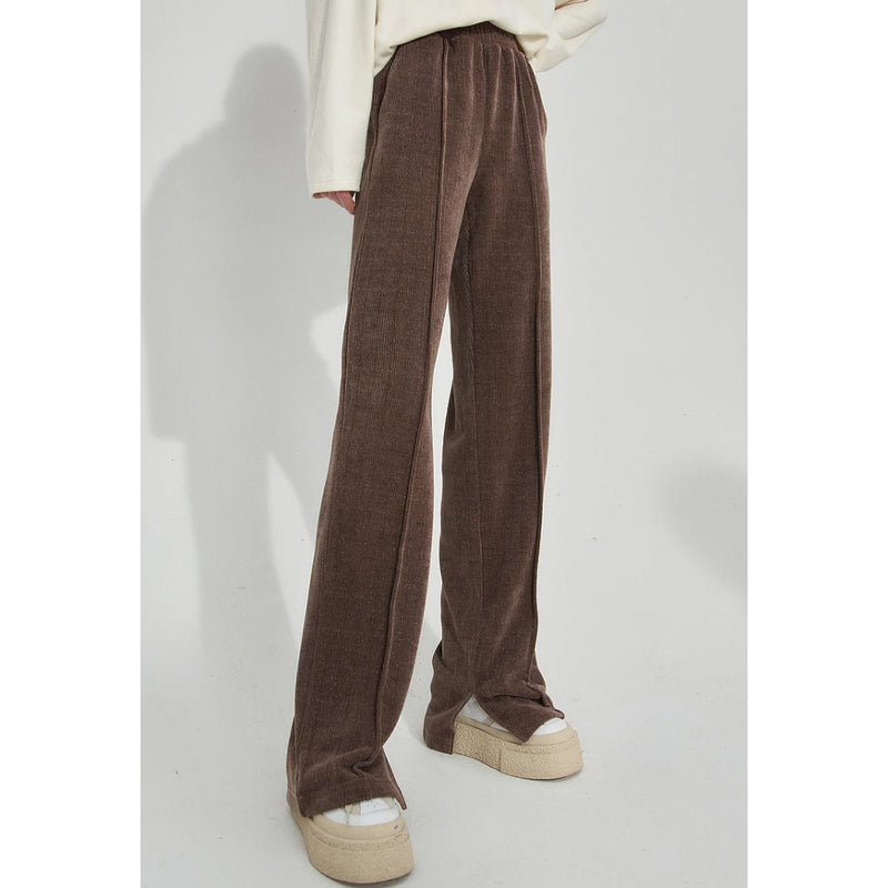 high waist fleece sports pants, view 5 - MRSLM