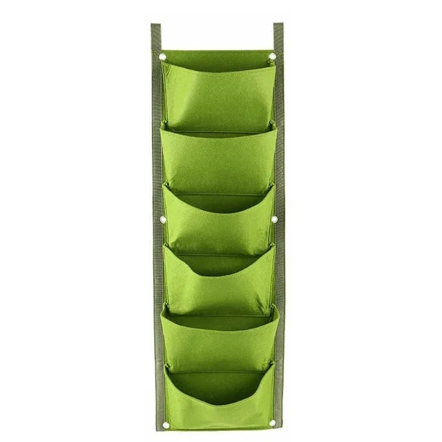 7-pocket vertical hanging garden planter, view 3 - MRSLM