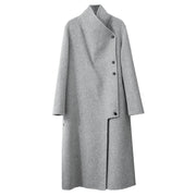 women's long wool coat, view 2 - MRSLM
