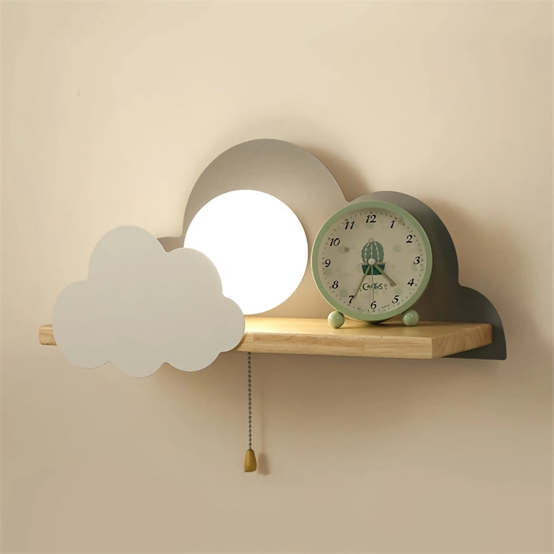 cloud and moon wall lamp with pull switch, view 9 - MRSLM