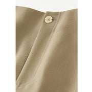 brown cropped harem pants for women, view 6 - MRSLM