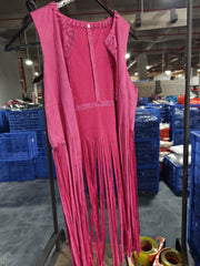 women's suede tassel vest coat, view 3 - MRSLM