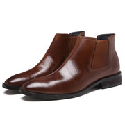 men's leather chelsea boots, view 3 - MRSLM
