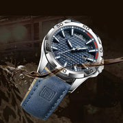 men's sport leather strap watch, view 4 - MRSLM