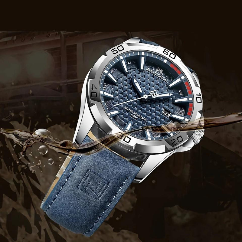 men's sport leather strap watch, view 4 - MRSLM