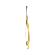 gold stainless steel cuticle pusher and nail file, view 4 - MRSLM