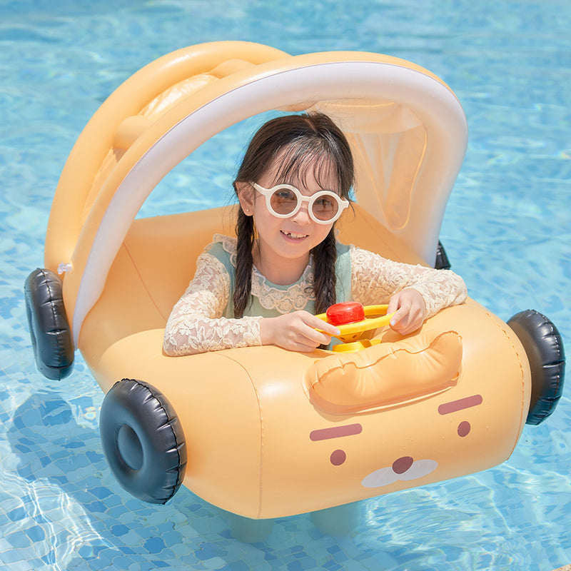 Inflatable car swimming seat ring for kids, view 5 - MRSLM