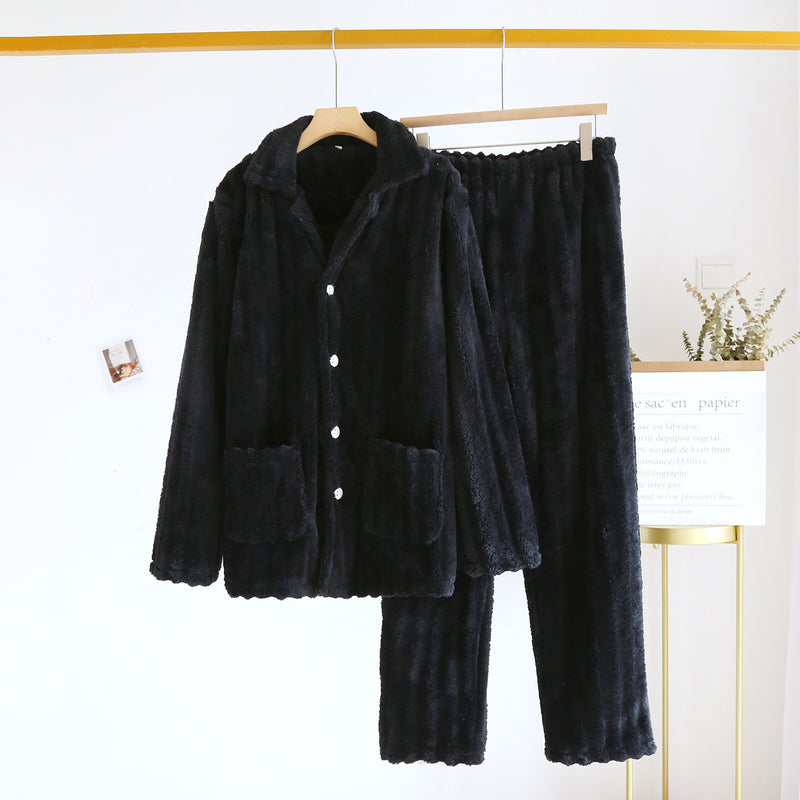 His and hers flannel pajama set, view 10 - MRSLM