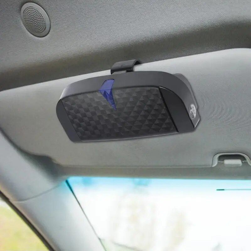 Compact car visor sunglasses and card holder, view 8 - MRSLM