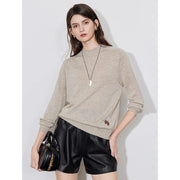 women's half turtleneck knit sweater, view 8 - MRSLM