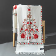 embroidered knitted shawl, view 8 - MRSLM