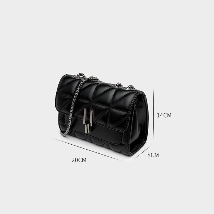 chic PU leather chain shoulder bag, view 10 - MRSLM