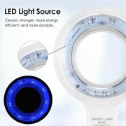 wood's lamp skin magnifier light, view 4 - MRSLM