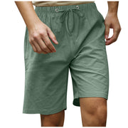 men's cotton and linen beach shorts, view 8 - MRSLM