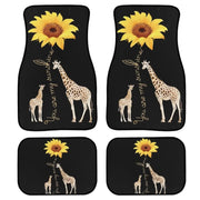 giraffe print car floor mats, view 2 - MRSLM