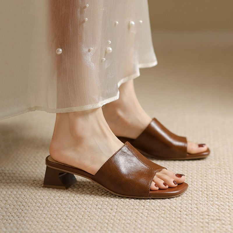 thick heel open toe sandals for women, view 6 - MRSLM