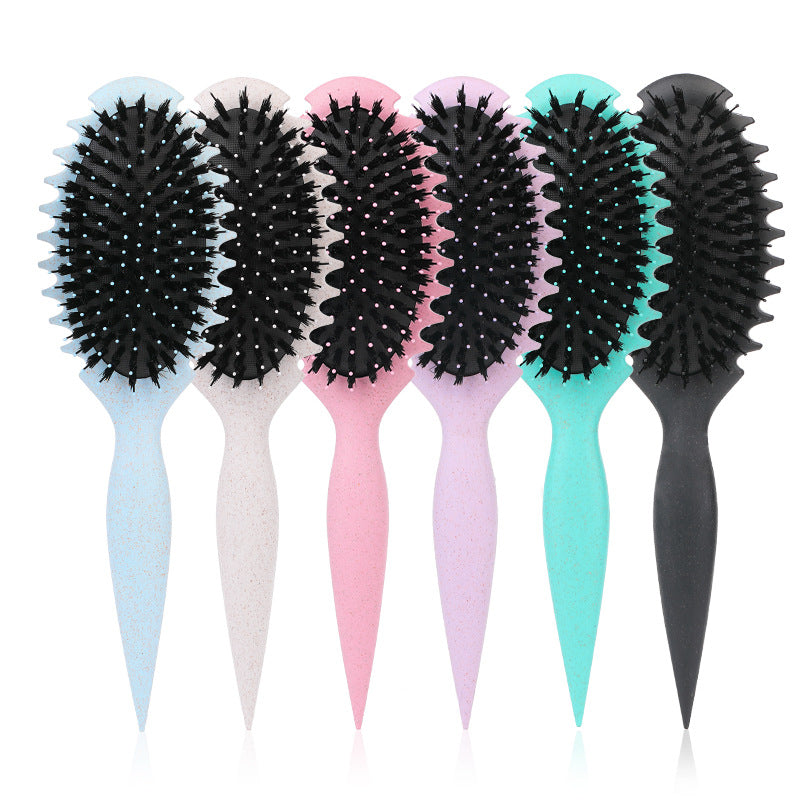 curl defining boar bristle detangling hair brush, view 8 - MRSLM