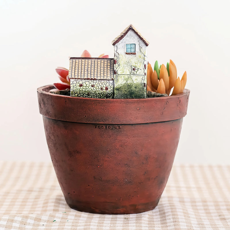 farmhouse resin succulent planter, view 9 - MRSLM