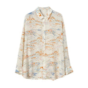 chic summer silk blouse, view 2 - MRSLM