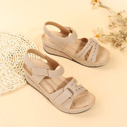 summer canvas wedge sandals, view 3 - MRSLM