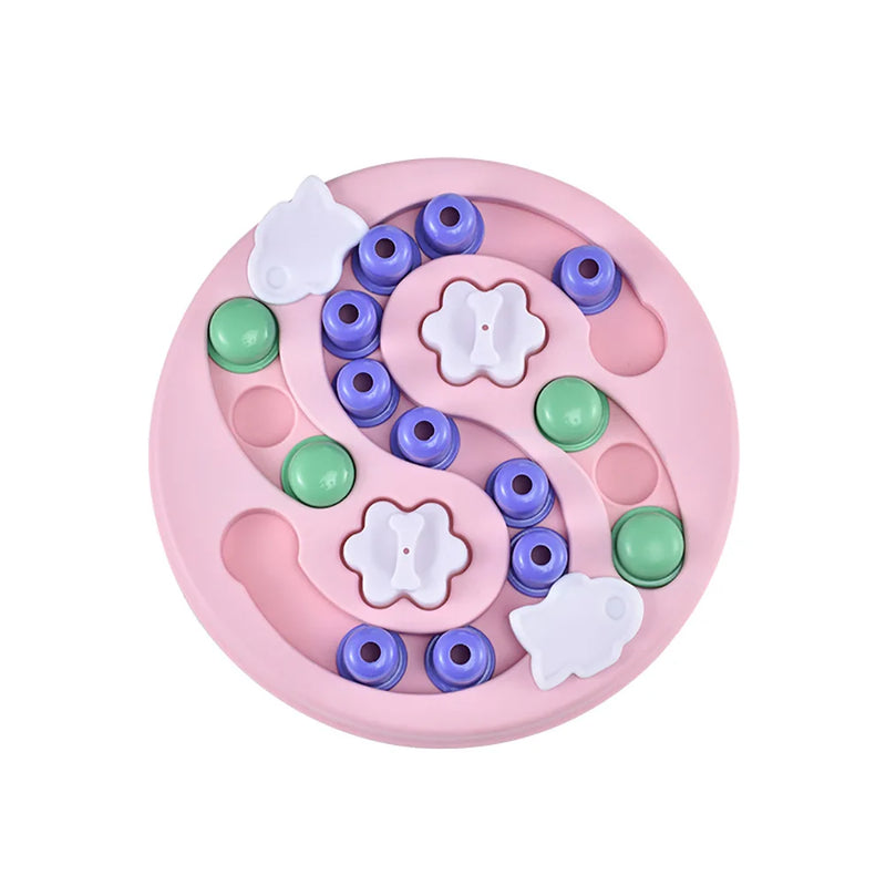 interactive slow feeder puzzle bowl, view 4 - MRSLM