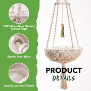 bohemian cotton rope cat hammock, view 5 - MRSLM