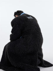men's mid-length velvet coat, view 3 - MRSLM