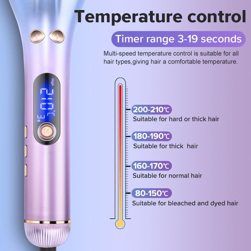 automatic lcd ceramic rotating hair curler, view 6 - MRSLM